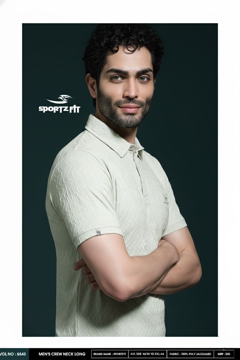 Men Collar Neck T-Shirt - Light Sage Green | L | SBT36